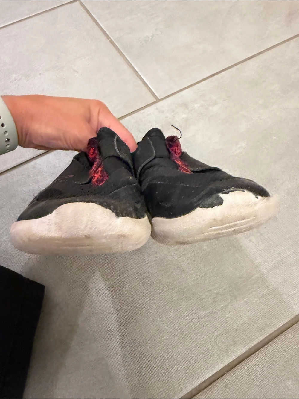Nike Flex Runner black and crimson size 12.5c